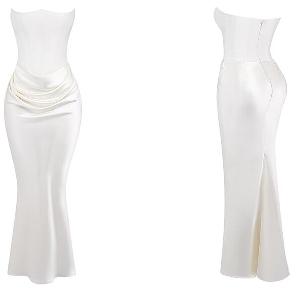 HOUSE OF CB 'Persephone' Ivory Strapless Corset‎ Dress NWOT size S - Picture 11 of 12